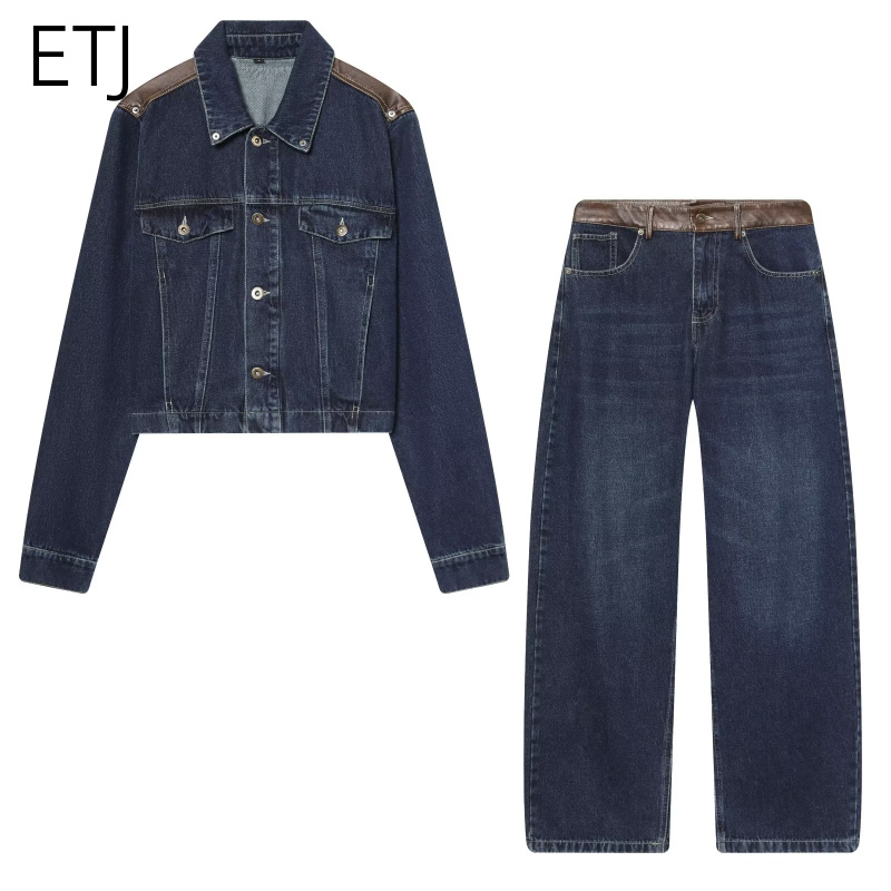Patchwork Jean Jacket - ETJ Kadın Denim Ceket ve Kot