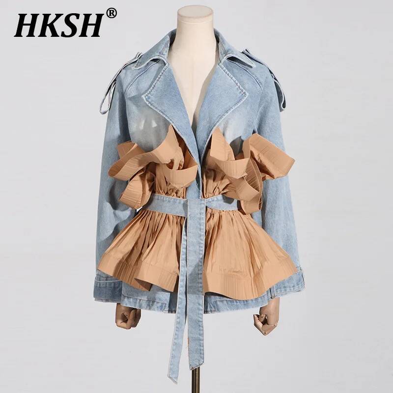 HKSH İlkbahar Yaz Yeni Şık Ori - Patchwork Jean Jacket incelemesi ve fiyatı