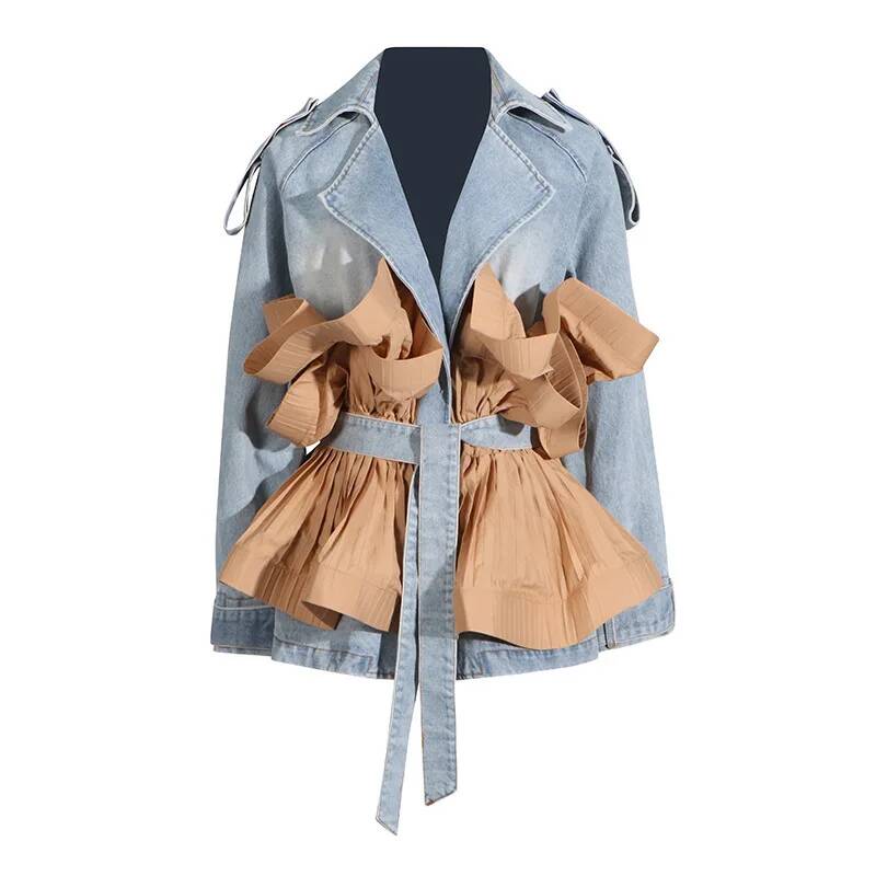 HKSH İlkbahar Yaz Yeni Şık Ori - Patchwork Jean Jacket incelemesi ve fiyatı