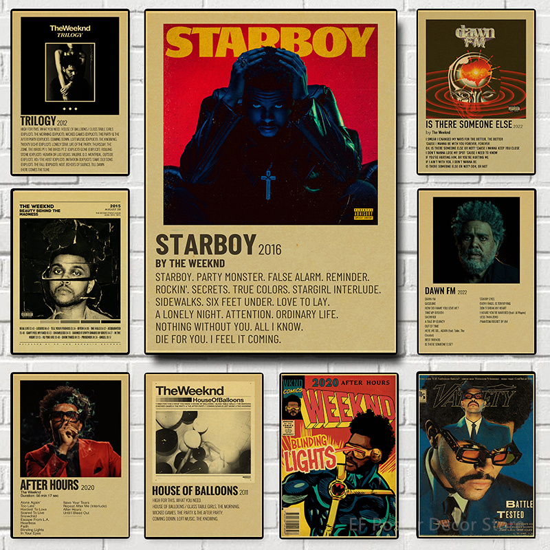 Weeknd Posteri Müzik Albümü Ba - Vintage Fashion Wallpaper incelemesi ve fiyatı