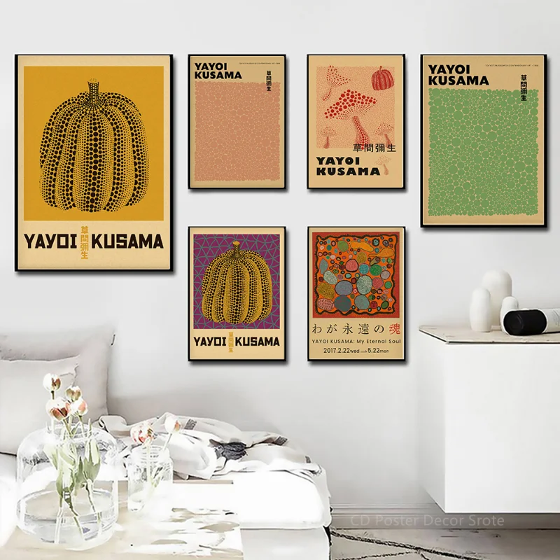 Yayoi Kusama Sergi Posteri Kab - Vintage Fashion Wallpaper incelemesi ve fiyatı