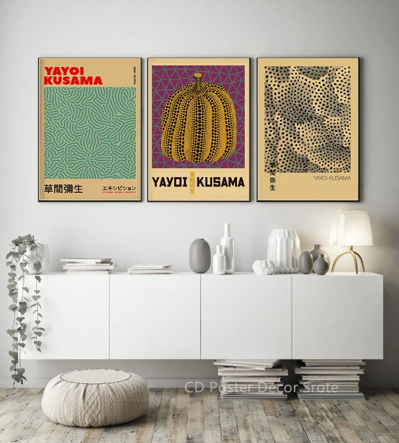 Yayoi Kusama Sergi Posteri Kab - Vintage Fashion Wallpaper incelemesi ve fiyatı