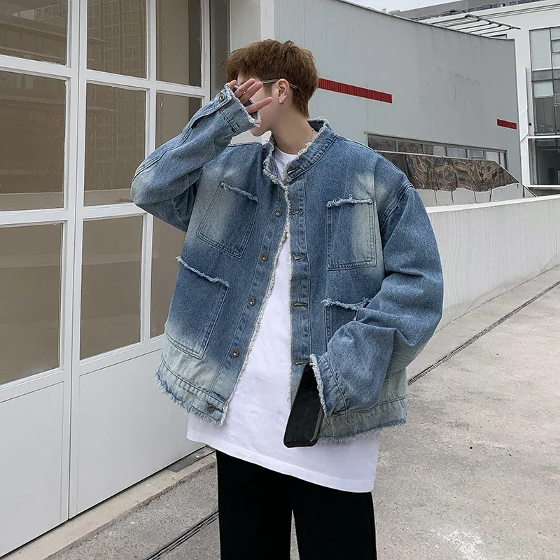 Amerikan Retro Hip Pop Ham Ken - Patchwork Jean Jacket incelemesi ve fiyatı