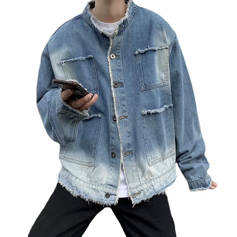 Amerikan Retro Hip Pop Ham Ken - Patchwork Jean Jacket incelemesi ve fiyatı