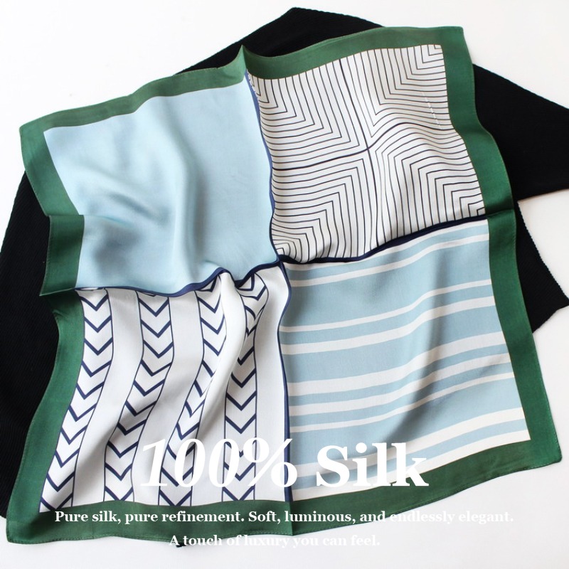 Yeni 53 cm 100% Dut ipek eşarp - Vintage Fashion Hijab incelemesi ve fiyatı