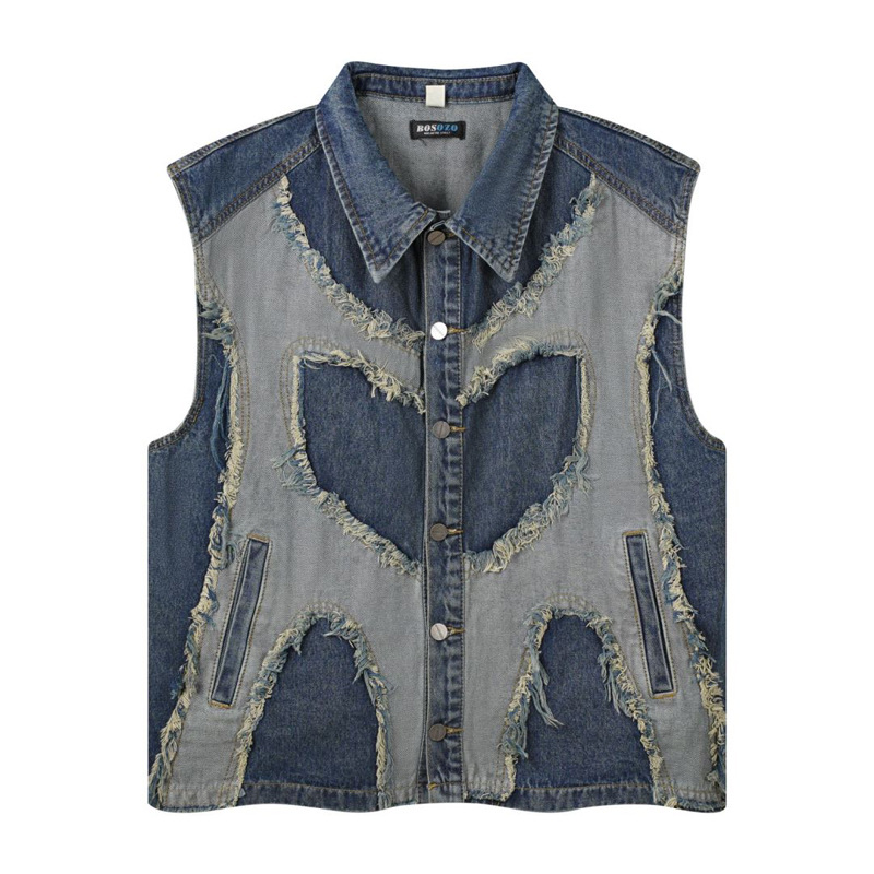 Avrupa ve Amerikan erkek yaka  - Patchwork Jean Jacket incelemesi ve fiyatı
