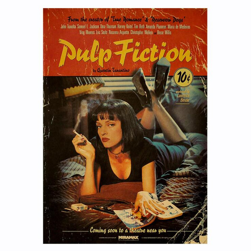 Pulp Fiction Vintage Poster Re - Vintage Fashion Wallpaper incelemesi ve fiyatı
