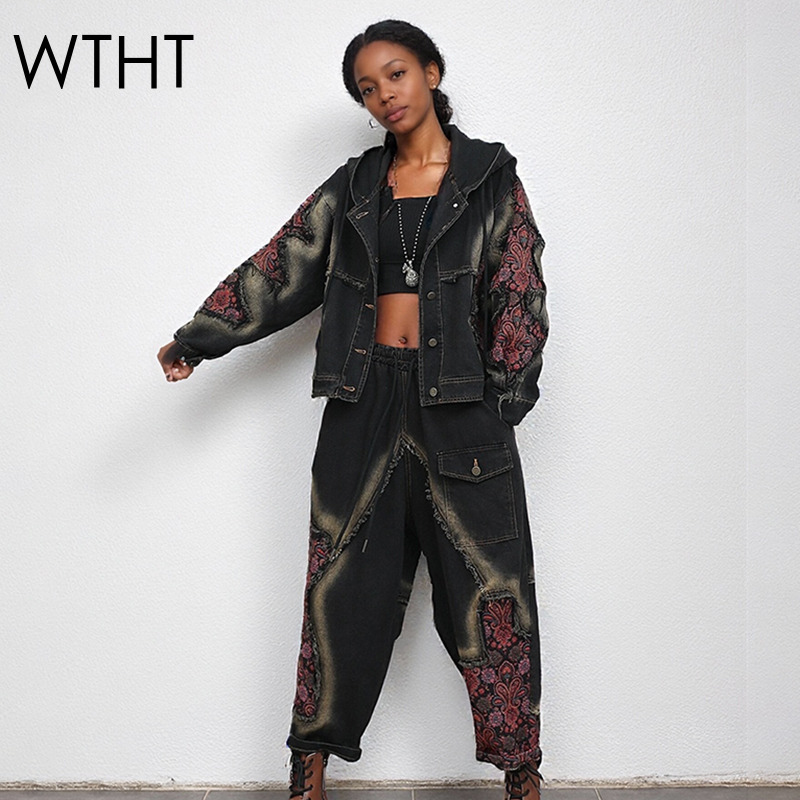 WTHT Moda Kadın Yıkama Patchwo - Patchwork Jean Jacket incelemesi ve fiyatı
