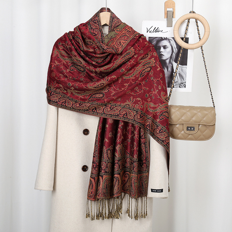 Kadınlar İçin Bohem Kaju Desen - Vintage Fashion Hijab incelemesi ve fiyatı