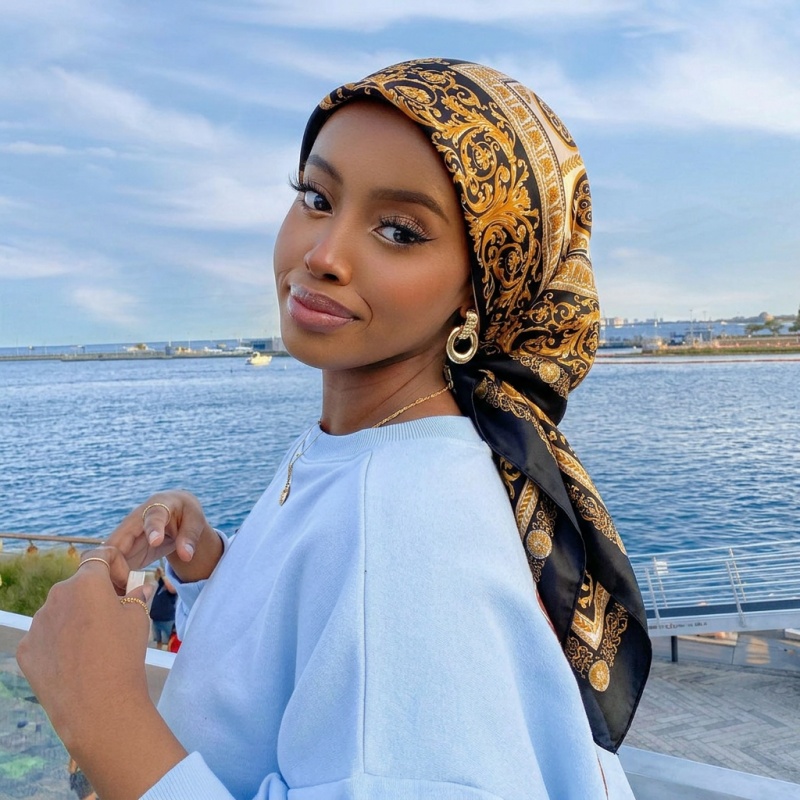 Vintage Saten Kare Eşarp Kadın - Vintage Fashion Hijab incelemesi ve fiyatı